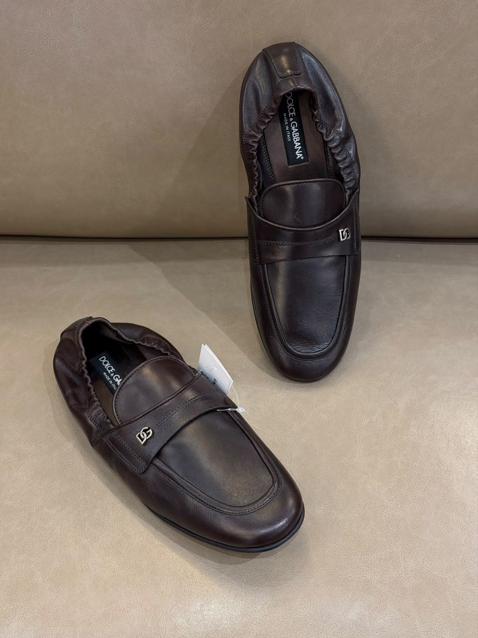 DG Logo Leather Loafers