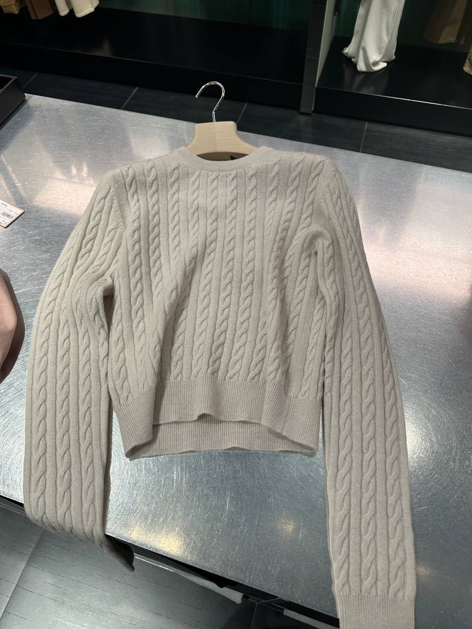 Cable-knit cashmere sweater