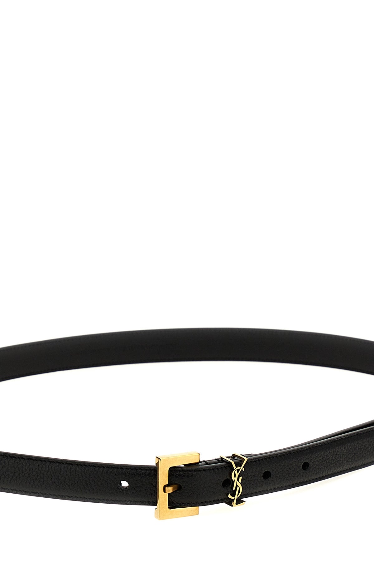 SAINT LAURENT 'YSL' belt For Men 100% leather