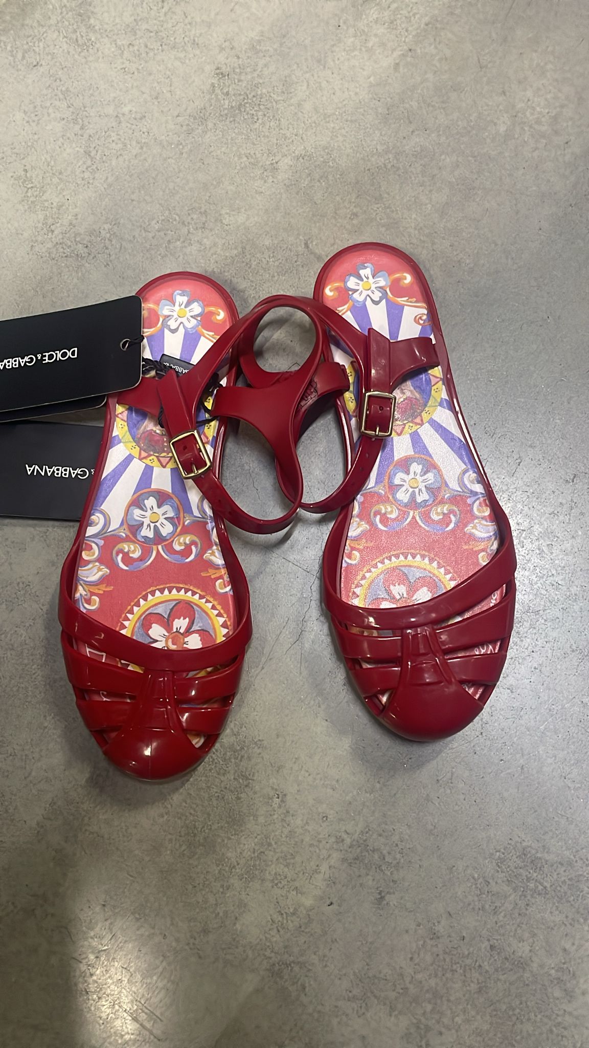 Carretto-print jelly sandals