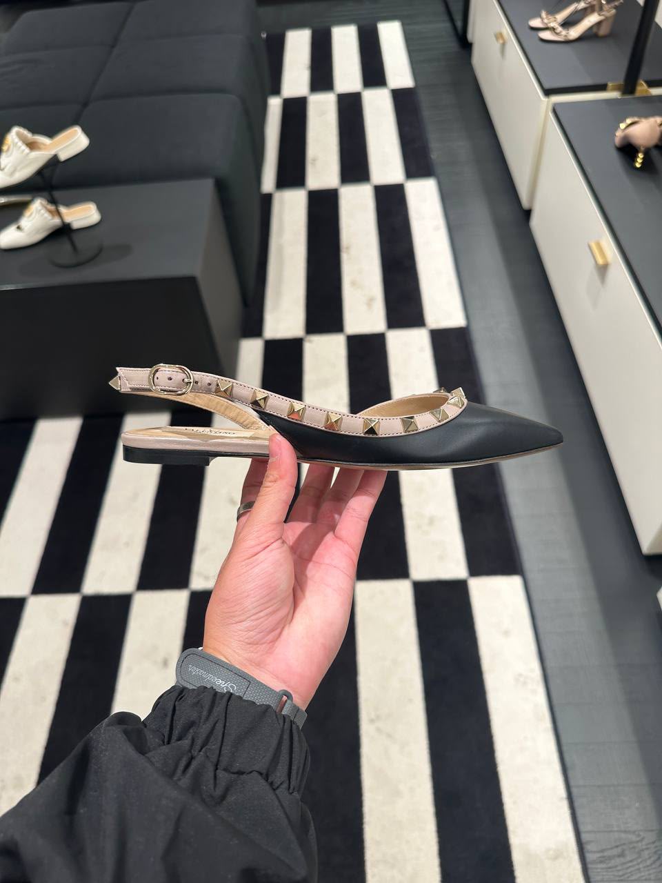 Rockstud Slingback Flat