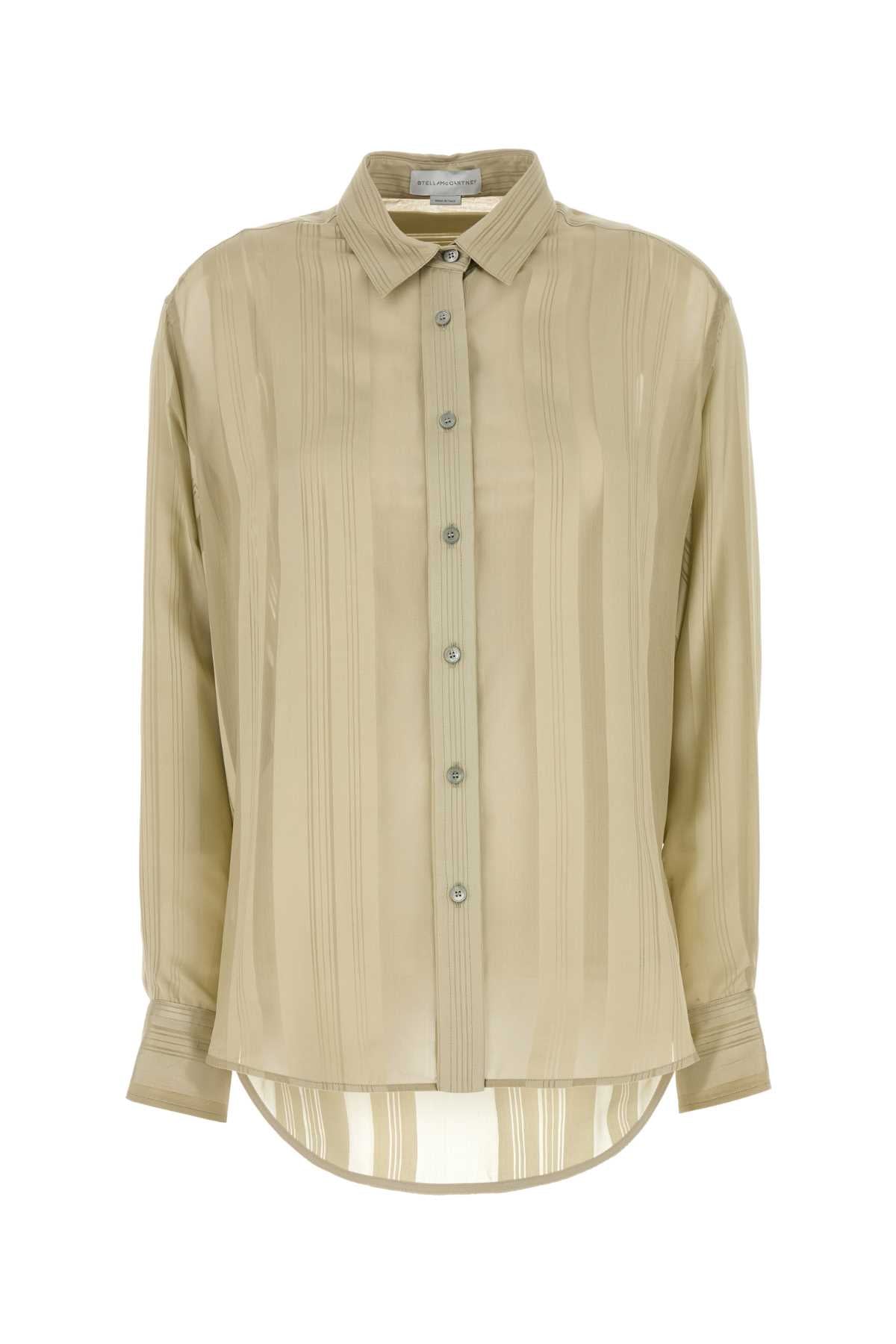 STELLA MCCARTNEY Sheer Spripe Oversized Shirt For Women Exterior: 100% Silk