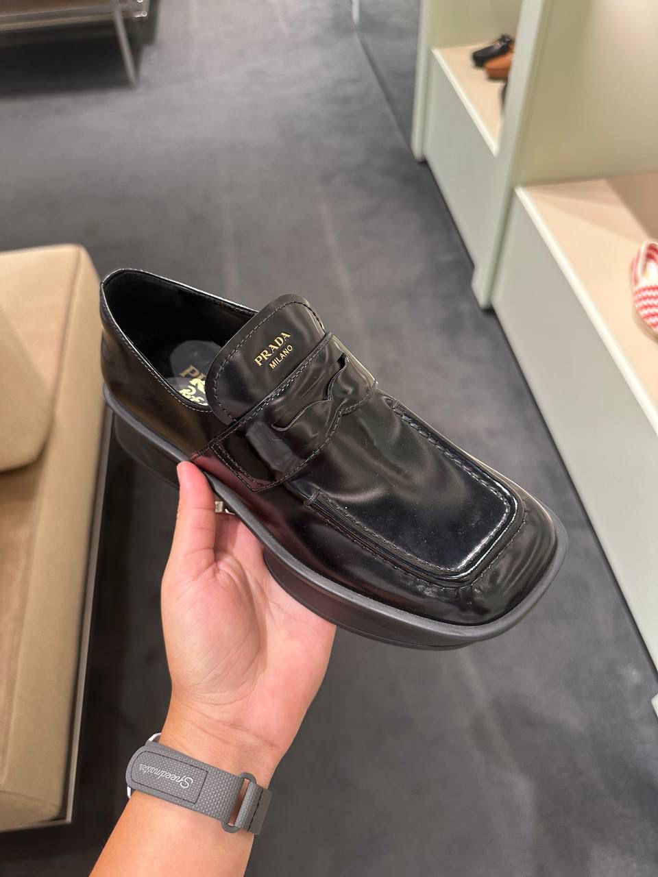 Brushed Leather Loafers