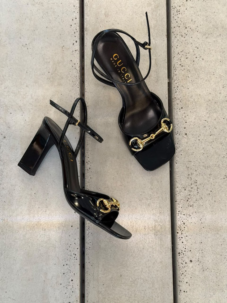 Horsebit Patent Leather Sandals