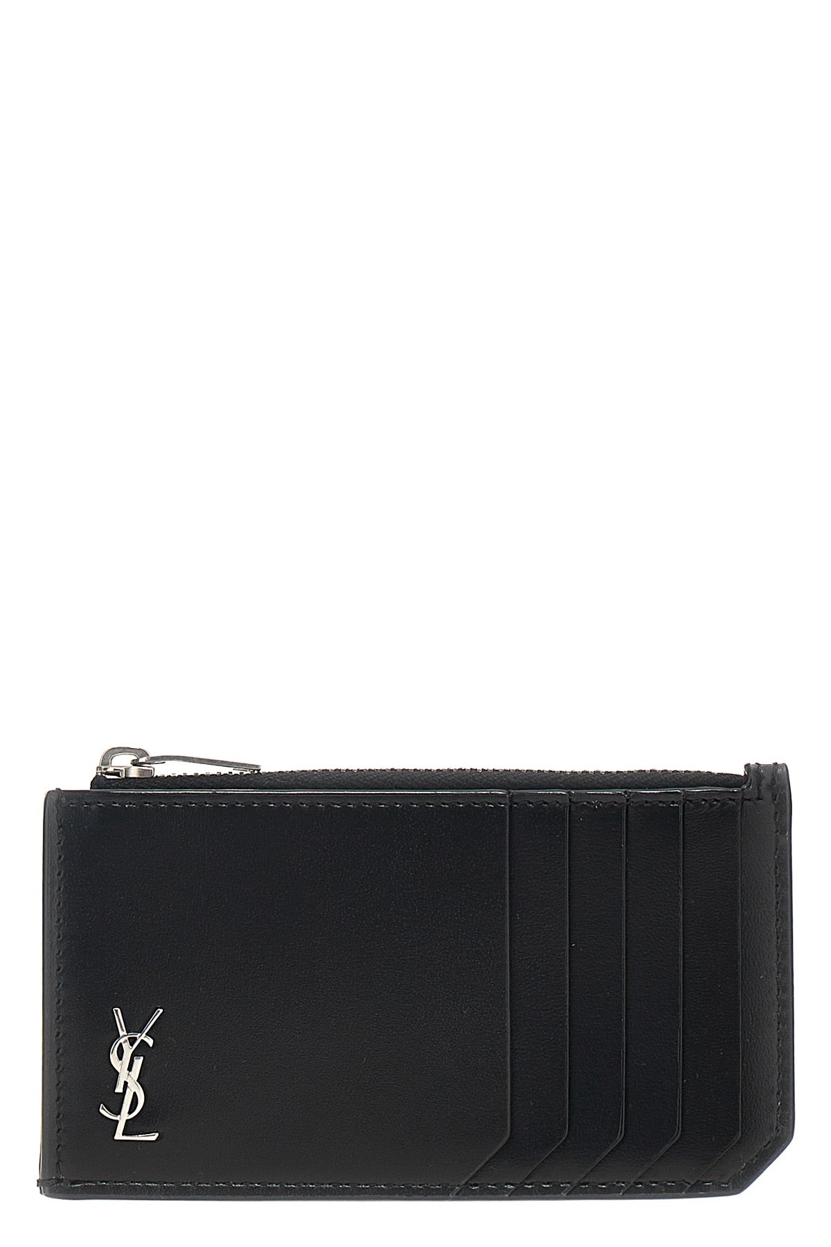 SAINT LAURENT 'Tiny monogram' cardholder For Men 100%calf leather(Bos Taurus)