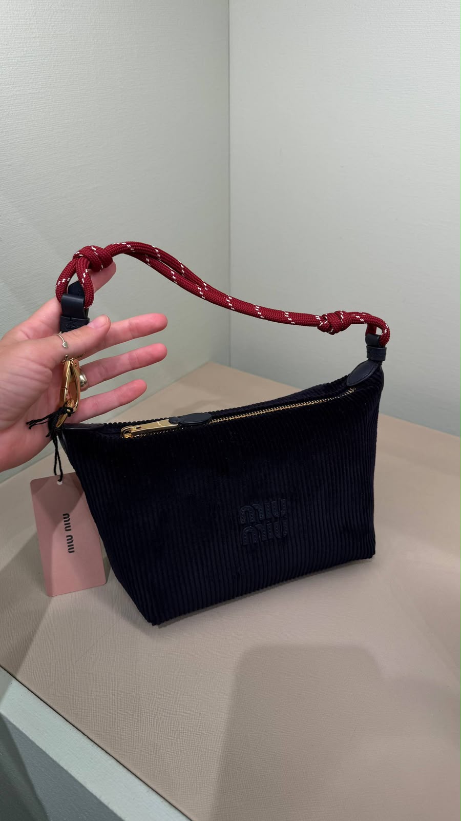 Corduroy mini bag