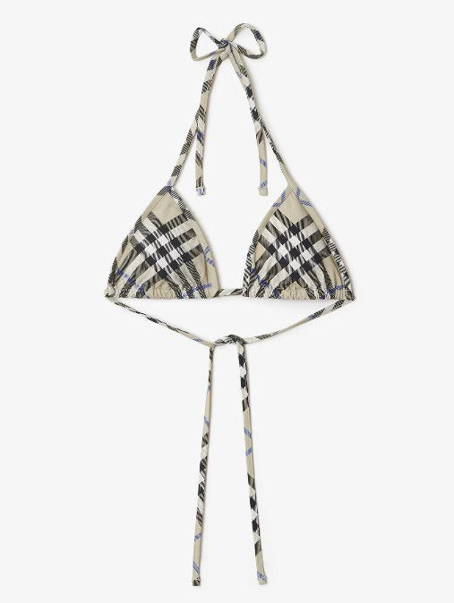 Check Triangle Bikini Top