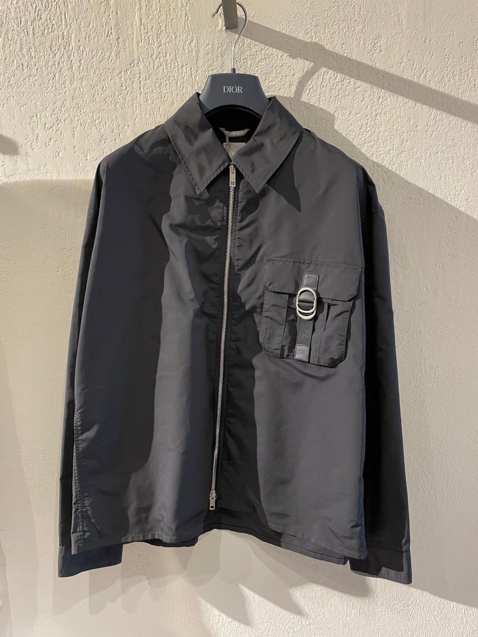 Men's Technical Canvas Harrington Jacket with CD Buckle