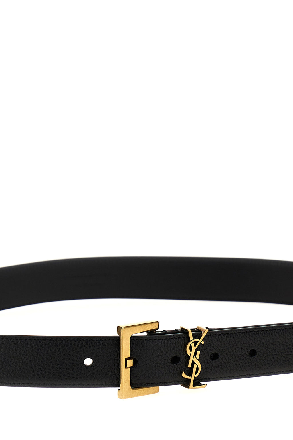 SAINT LAURENT 'Cassandre' belt For Men 100% calfskin leather