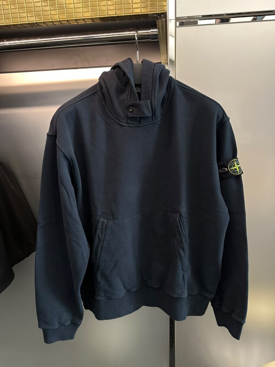 Garment Dyed Brushed Cotton Fleece Hoodie