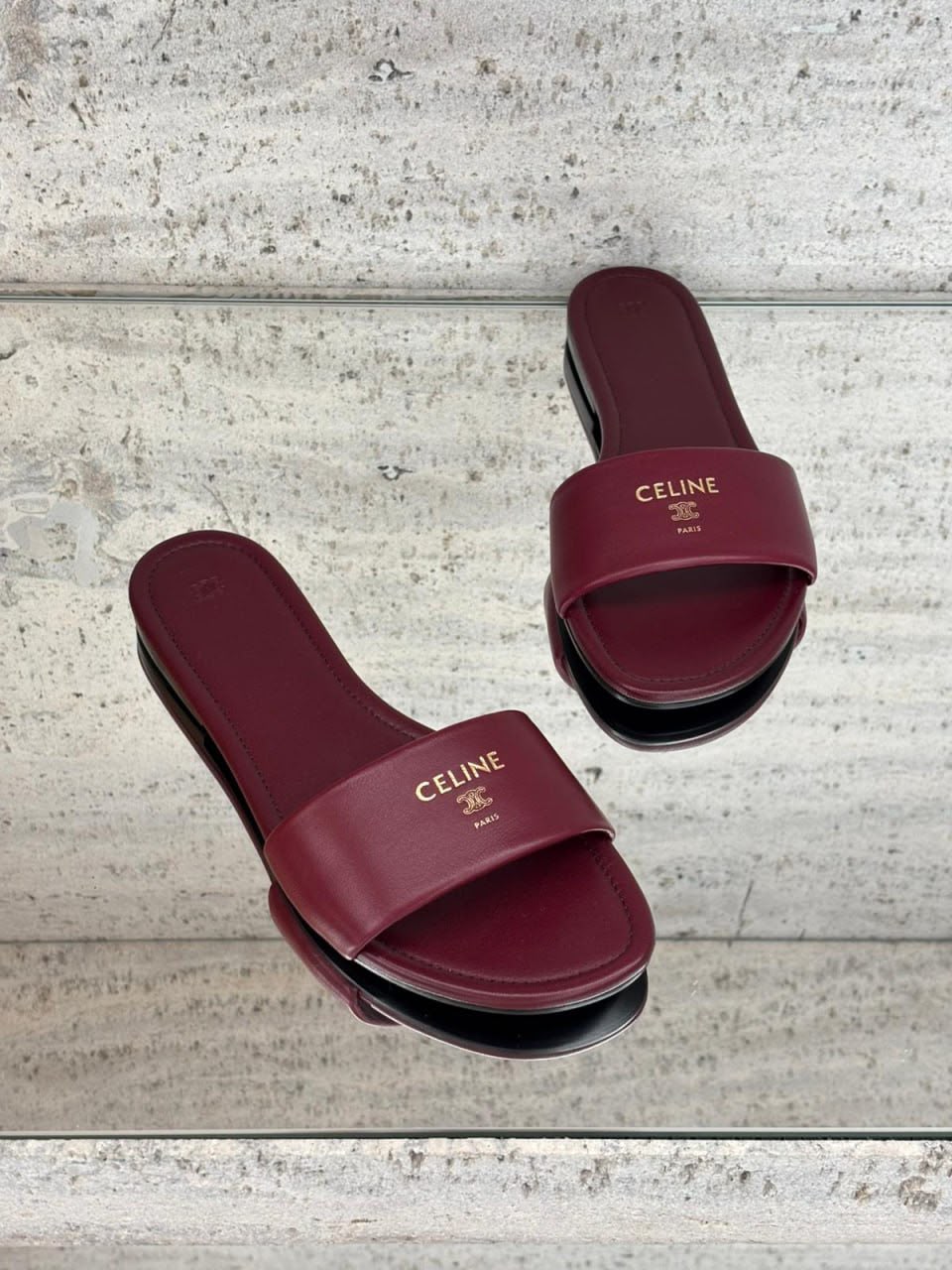 Les Bois Slide Sandal in Calfskin