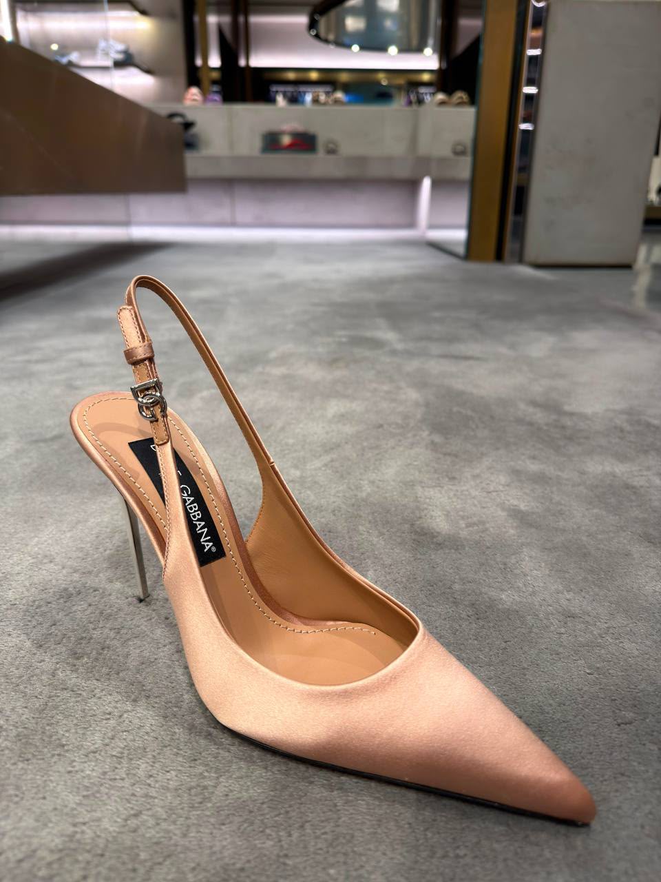 DG Slingback Pumps in Satin