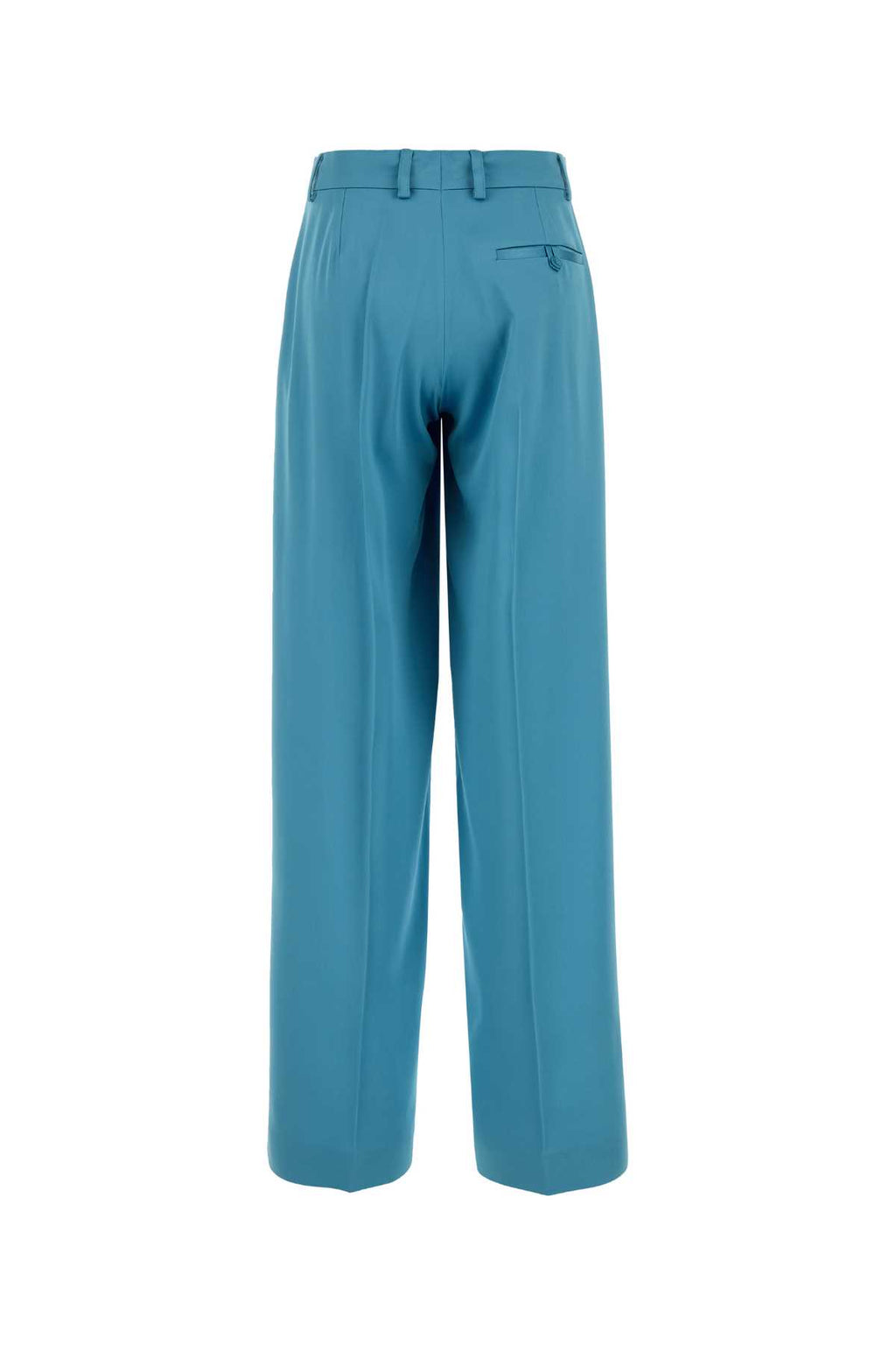 STELLA MCCARTNEY Satin Dropped Waist Straight Wide Leg For Women Exterior: 73% Acetate 27% Viscose