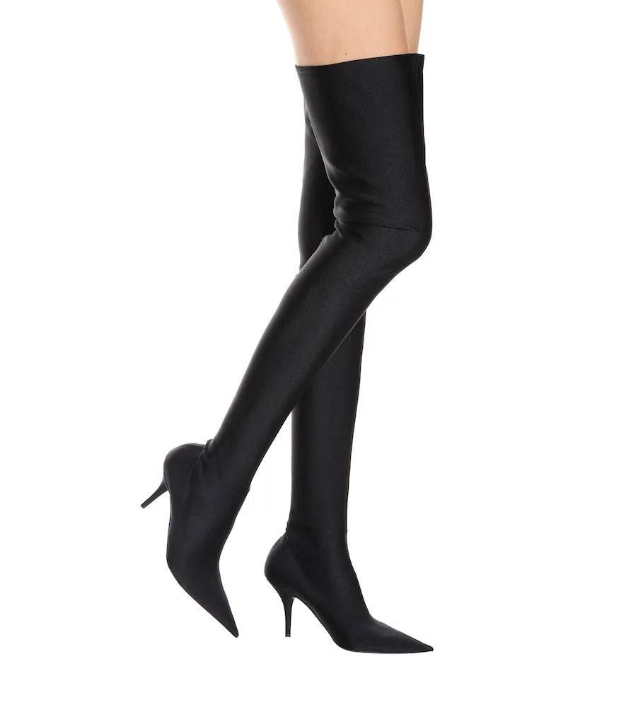 Over-the-knee stiletto boots