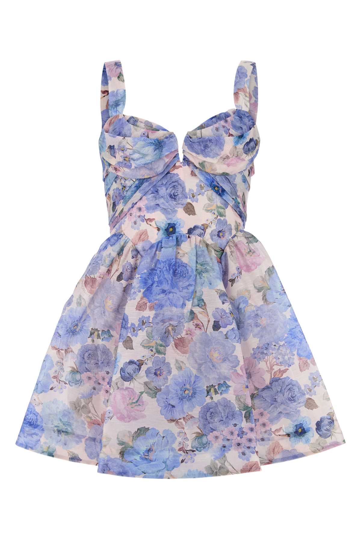 ZIMMERMANN REBELLION DRAPE MINI DRESS For Women Exterior: 55% Linen 45% Silk Lining: 100% Cotton