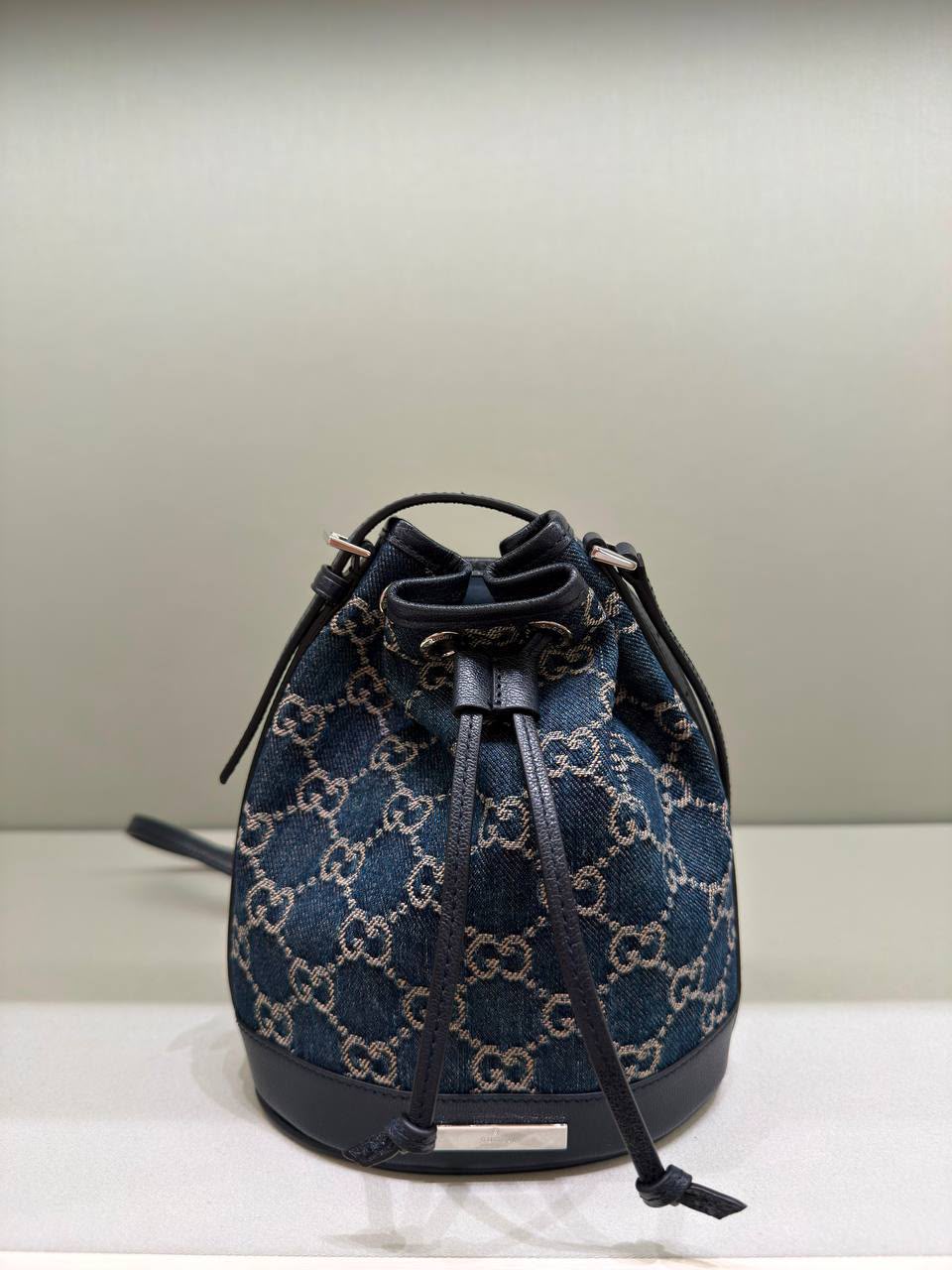 GG Denim Bucket Bag