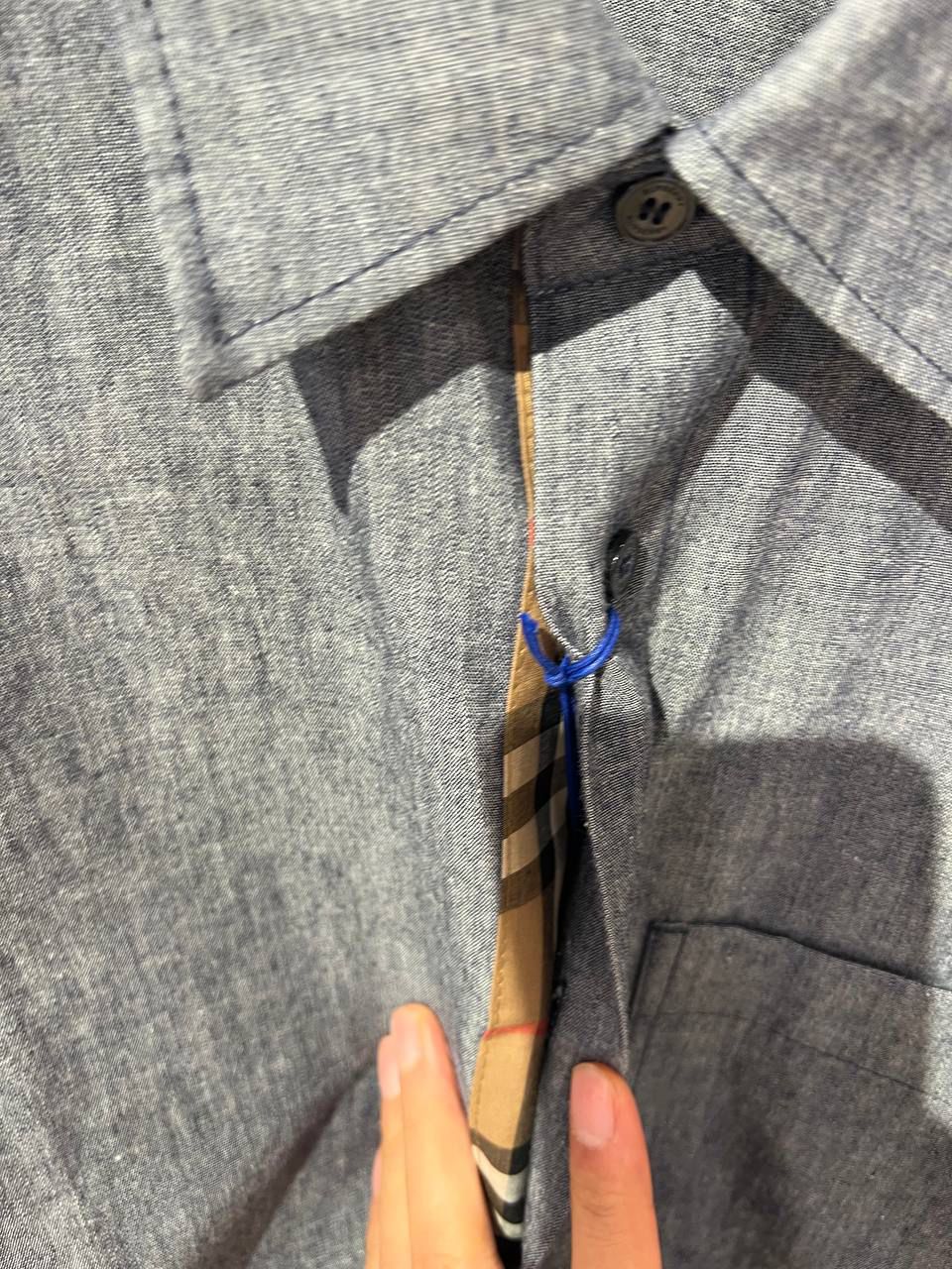 Check Trim Chambray Shirt