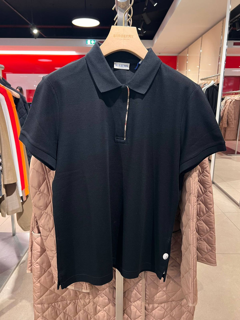 Icon Stripe Placket Cotton Piqué Polo Shirt
