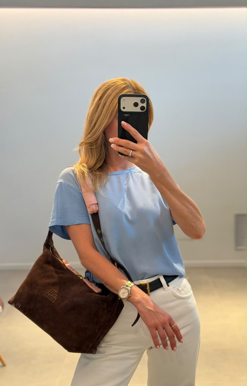 Suede hobo bag