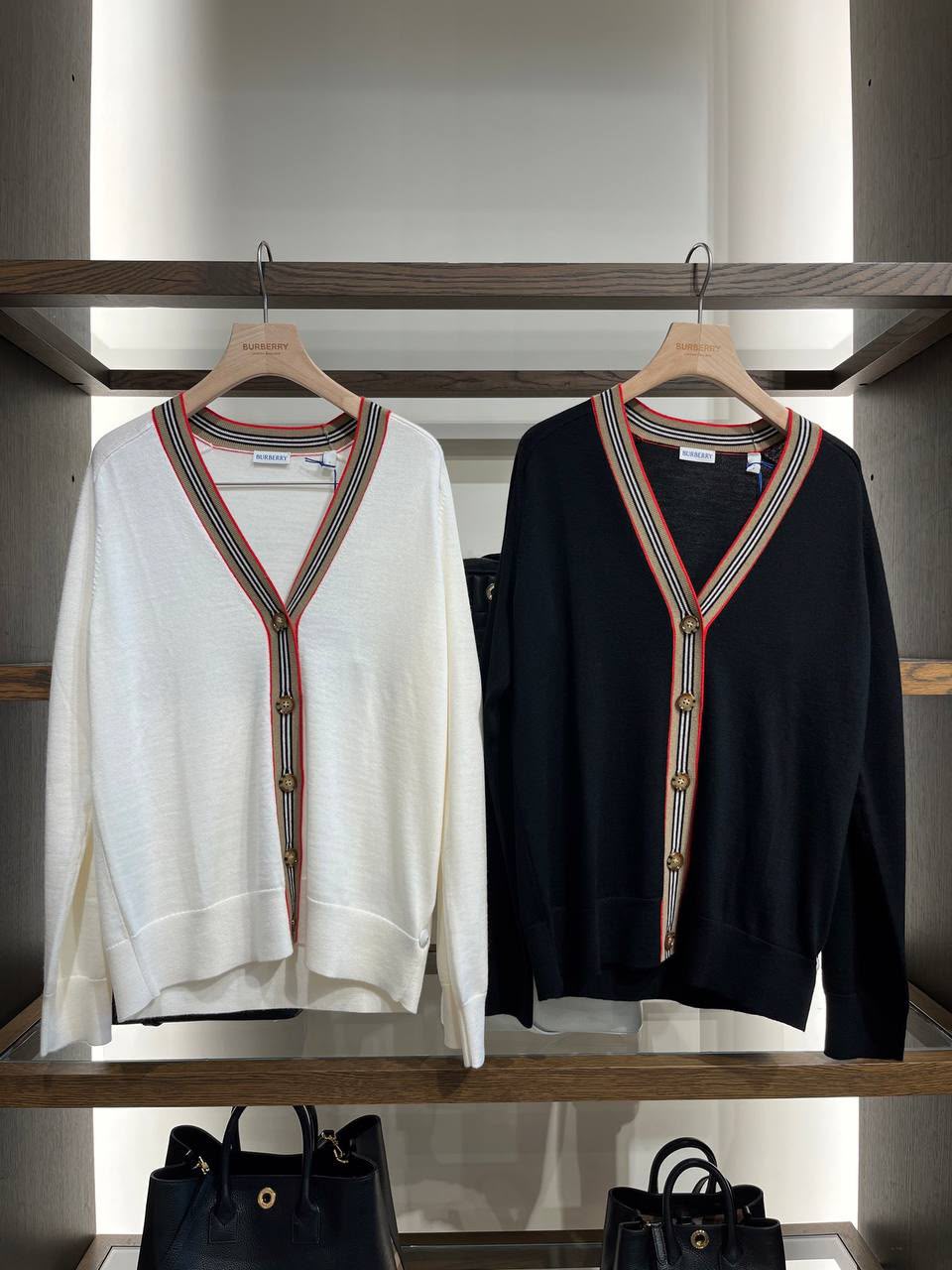 Icon Stripe V-neck Cardigan