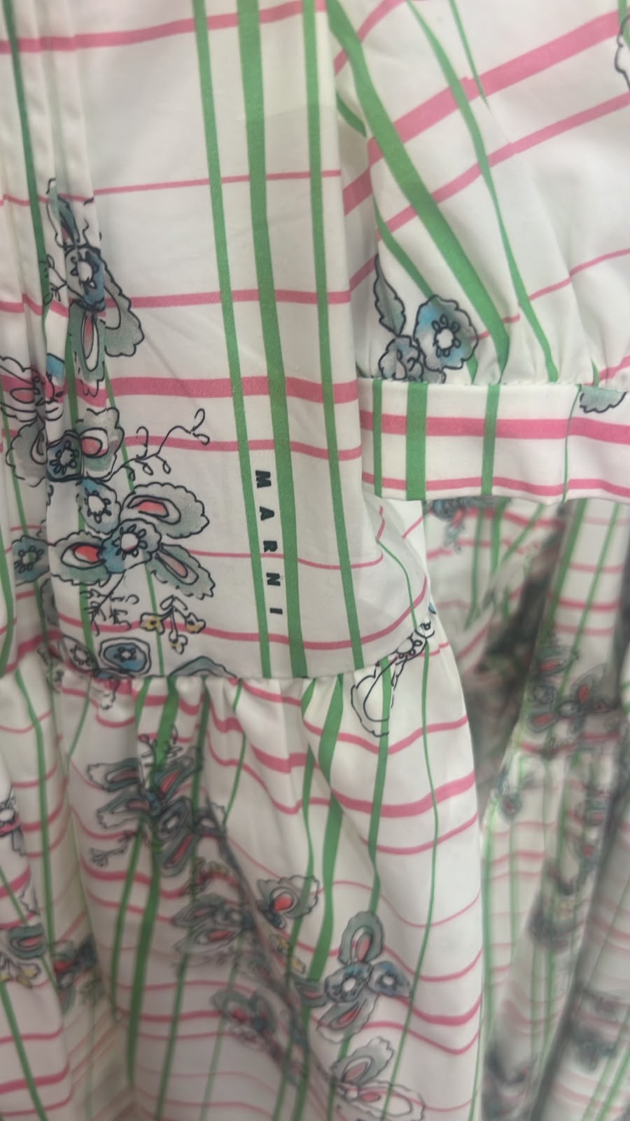 Girls' Floral Plaid Cotton Dress