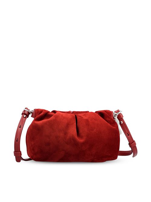 Suede Ruched Crossbody Bag