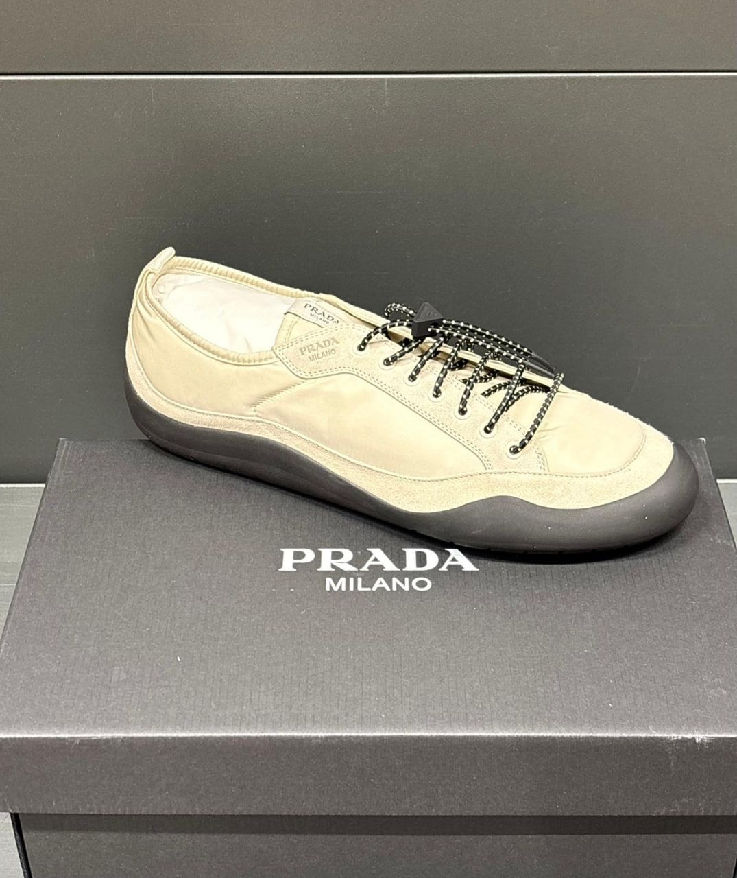 Downtown Technical Fabric and Suede Sneakers