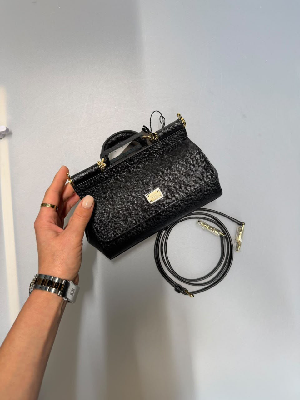 Sicily Small Bag in Dauphine Leather