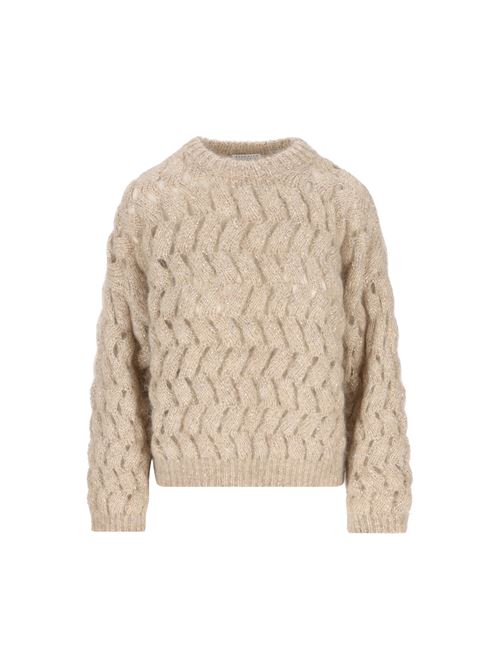 Maglia realizzata in mohair e poliammide