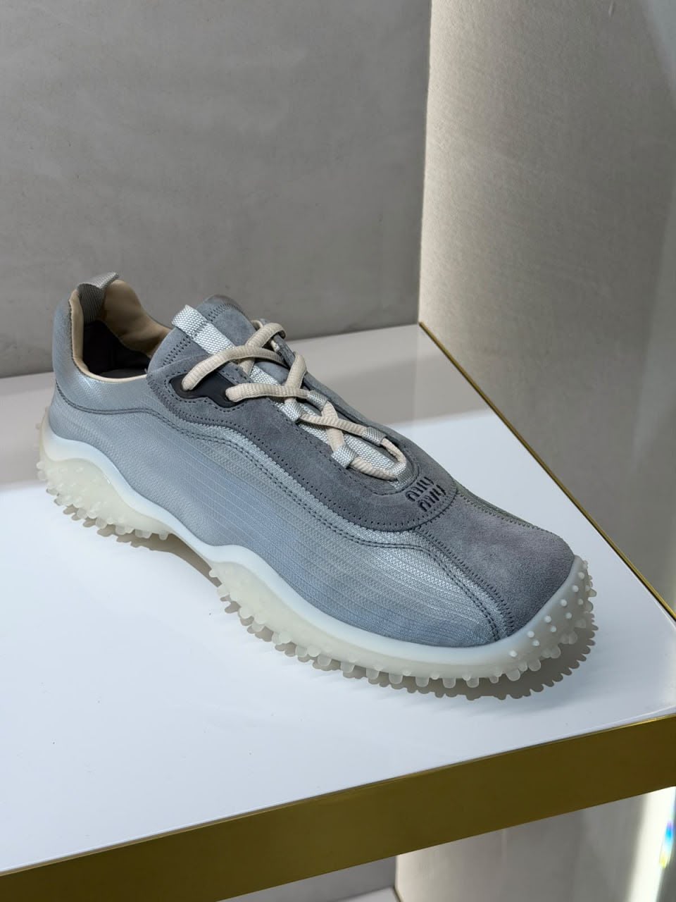 Suede and Technical Fabric Sneakers