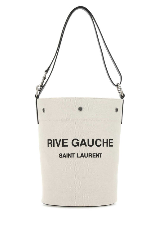 SAINT LAURENT BORSA For Men Exterior: 100% Linen 100% Leather Finishing: Antiqued silver metal