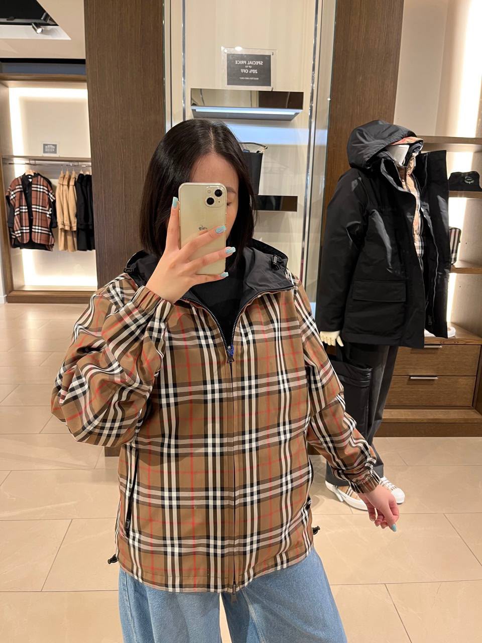 Vintage Check Hooded Jacket