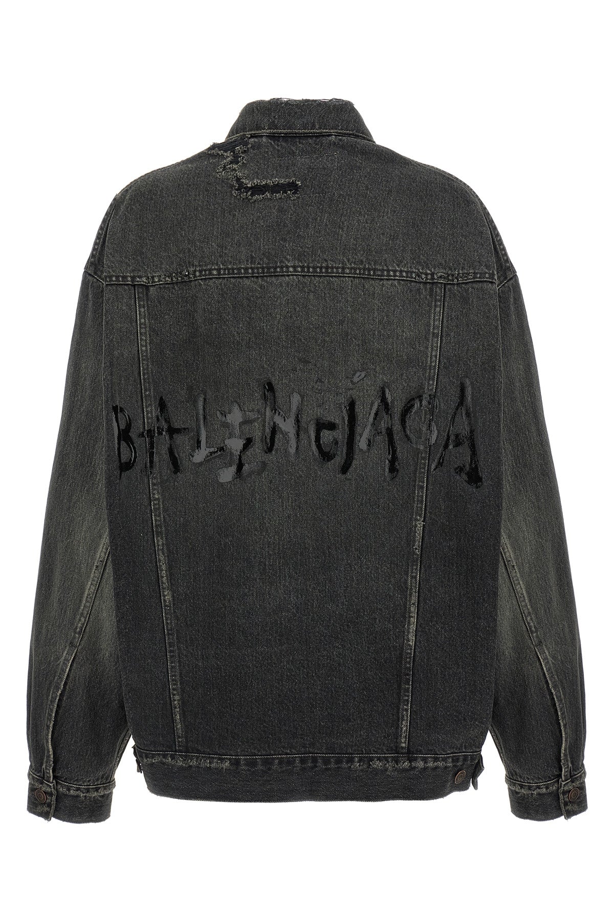balenciaga Denim jacket with used effect