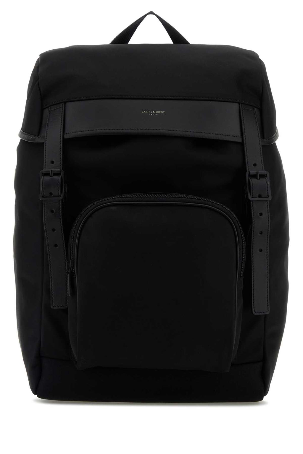SAINT LAURENT YSL BV CITY BACKPACK Z_ZEUN For Men Exterior: 100% Fabric 100% Leather Lining: 100% Fabric Finishing: Enameled metal