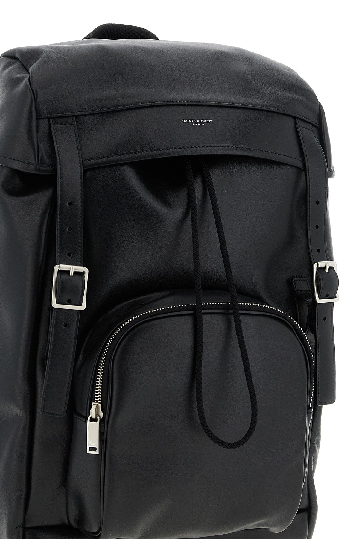 SAINT LAURENT Leather backpack For Men 100% calfskin leather (Bos Taurus)