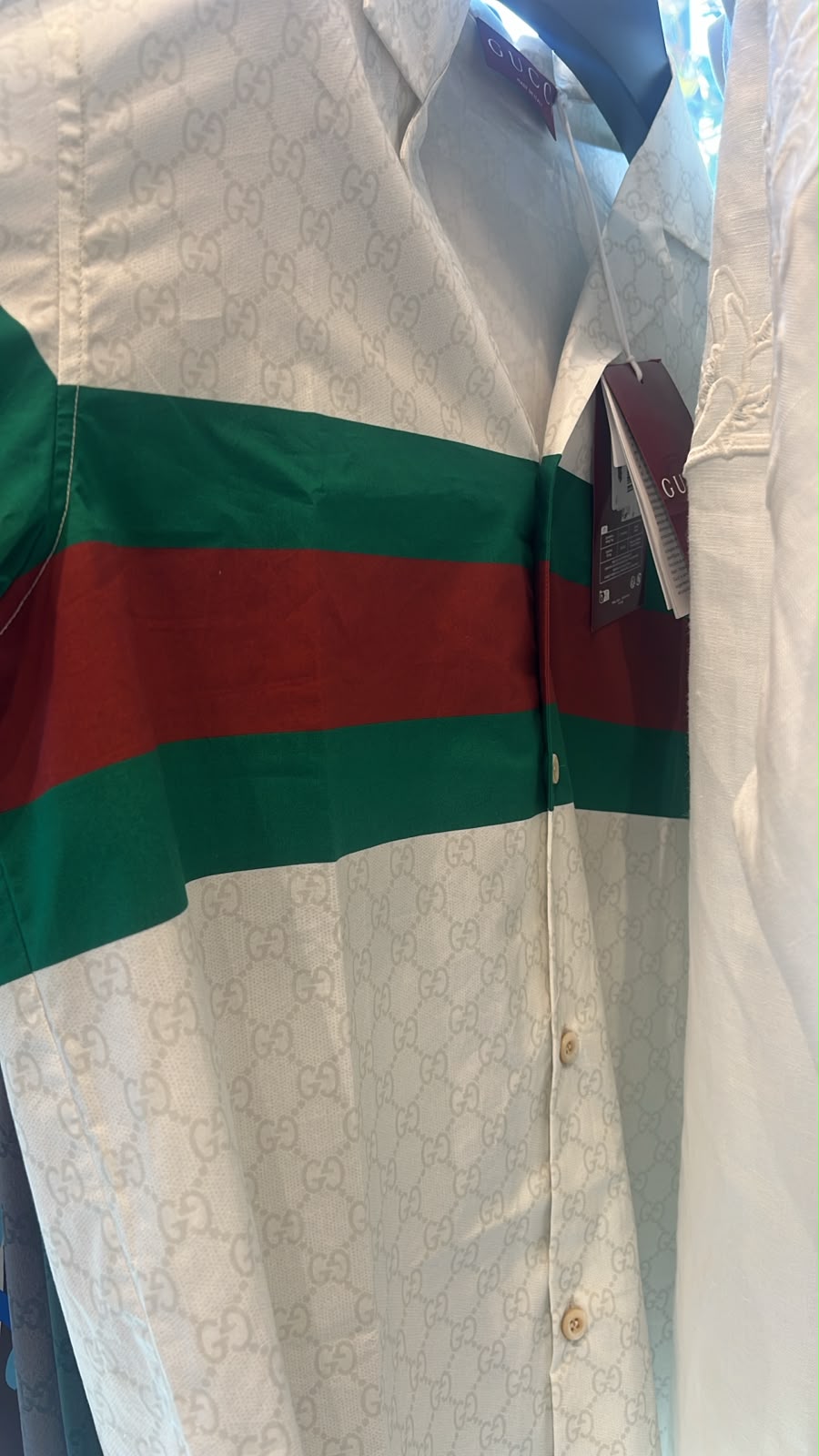 GG Supreme Web Stripe Shirt