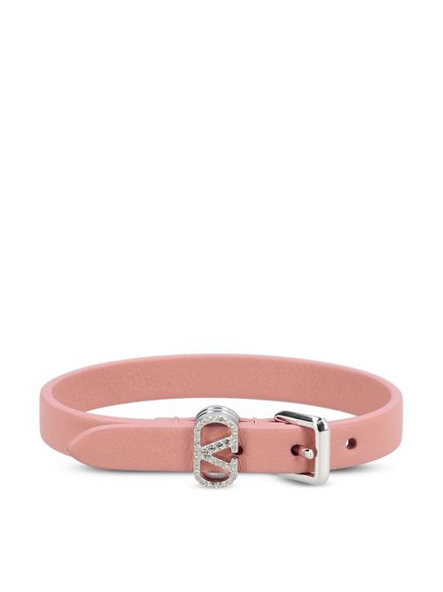 Bracciale realizzato in pelle e cristalli