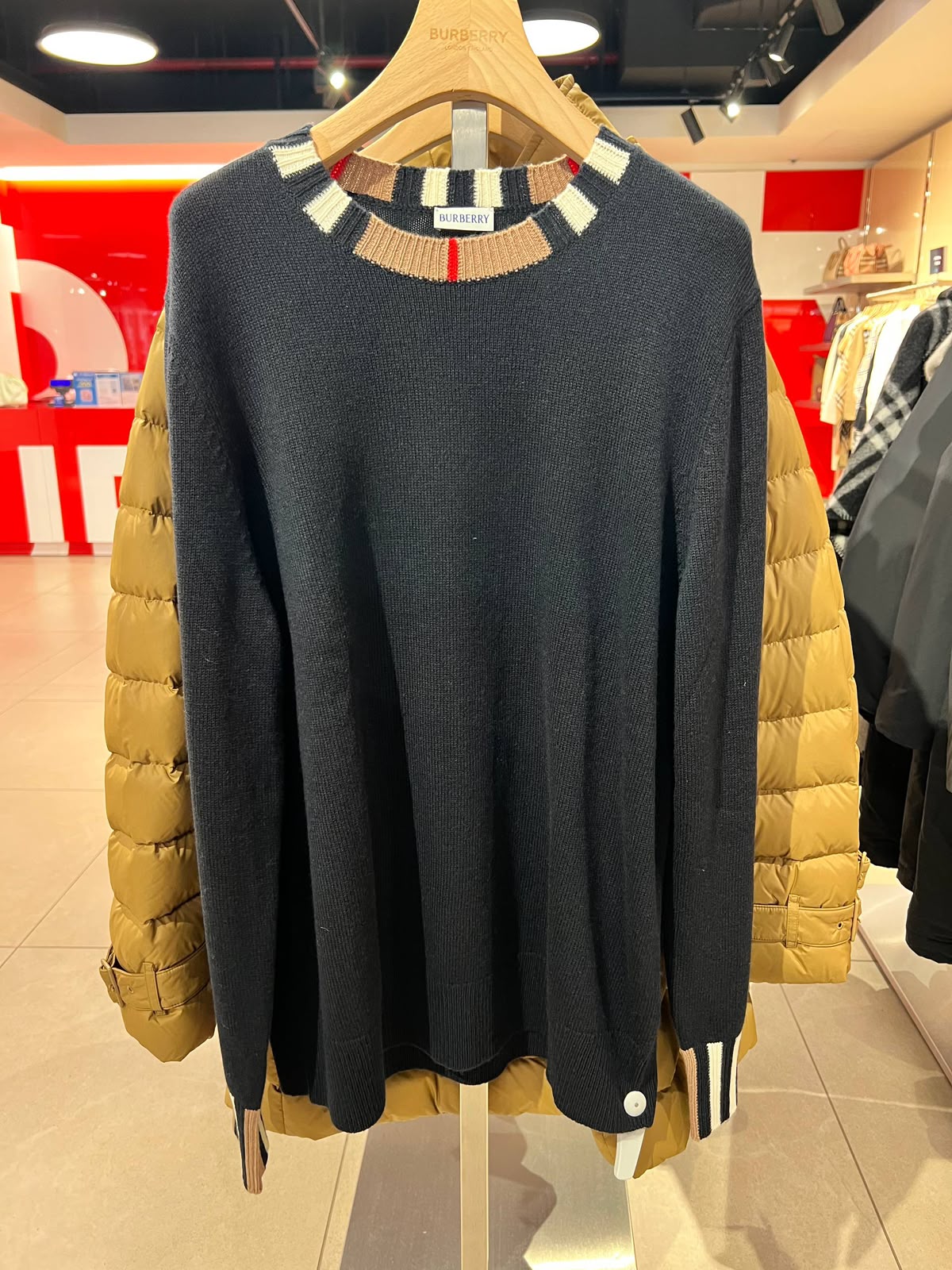 Icon Stripe Detail Merino Wool Sweater