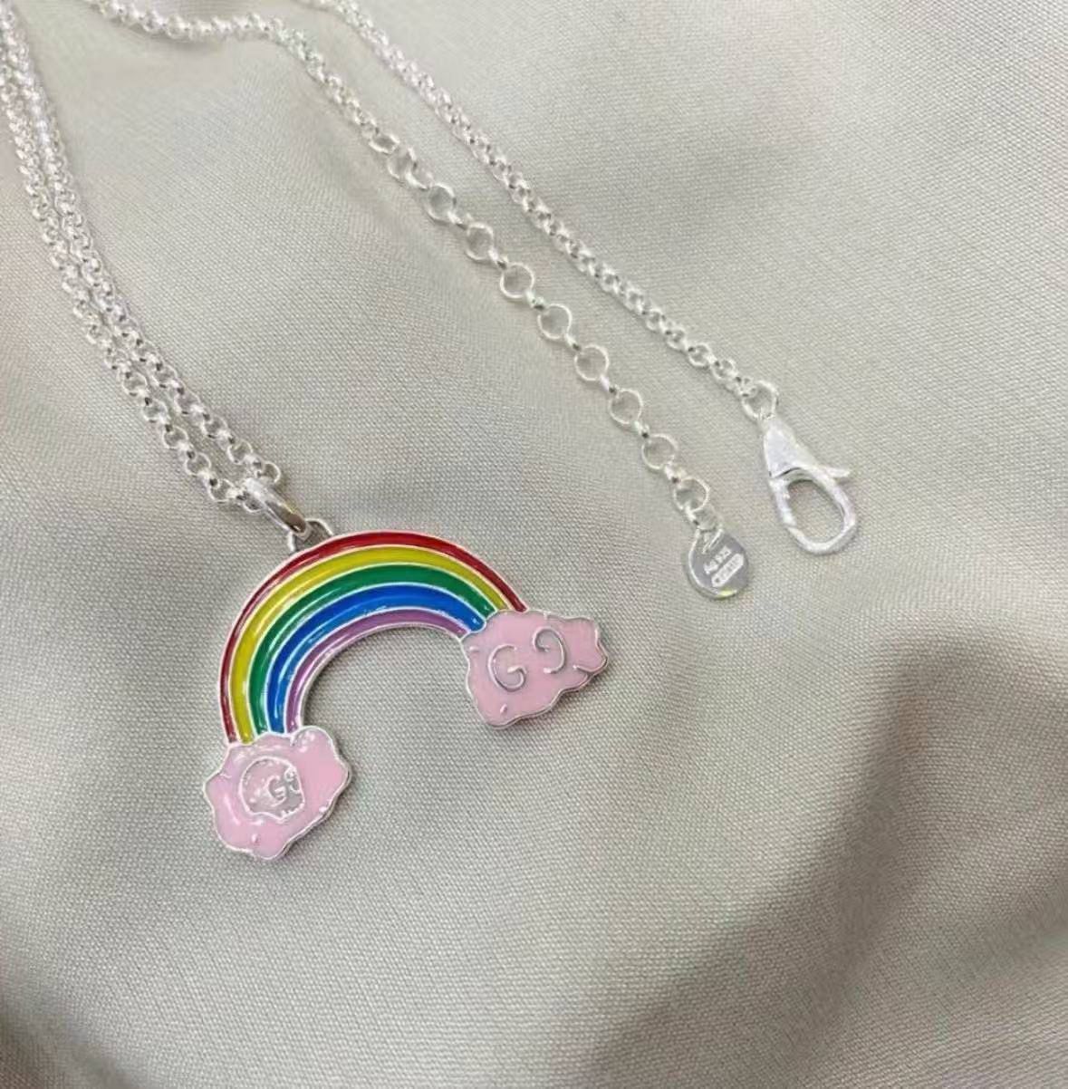 Rainbow and Cloud Necklace