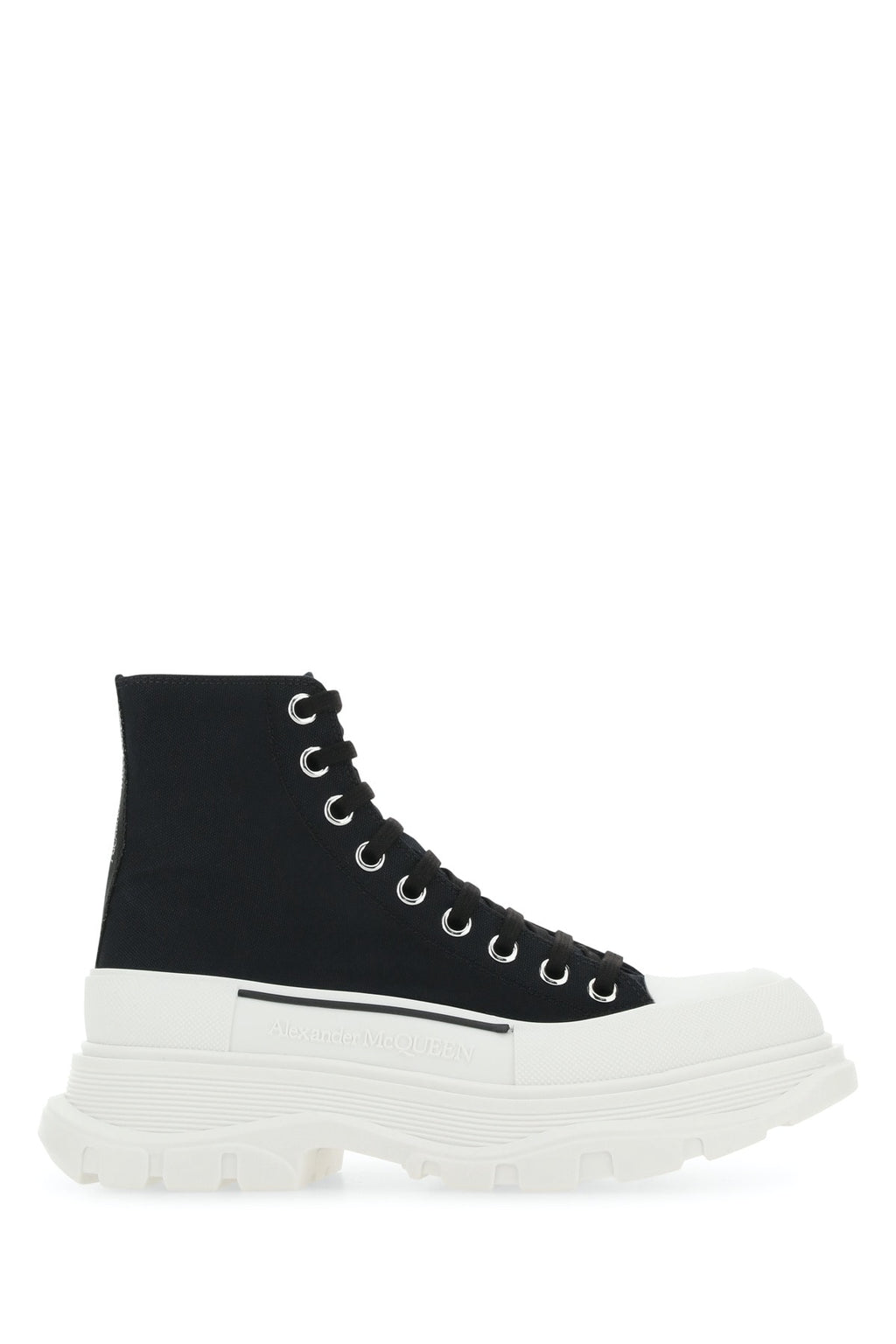 ALEXANDER MCQUEEN STIVALI For Women Exterior: 100% Cotton Interior: 100% Leather Sole: Rubber