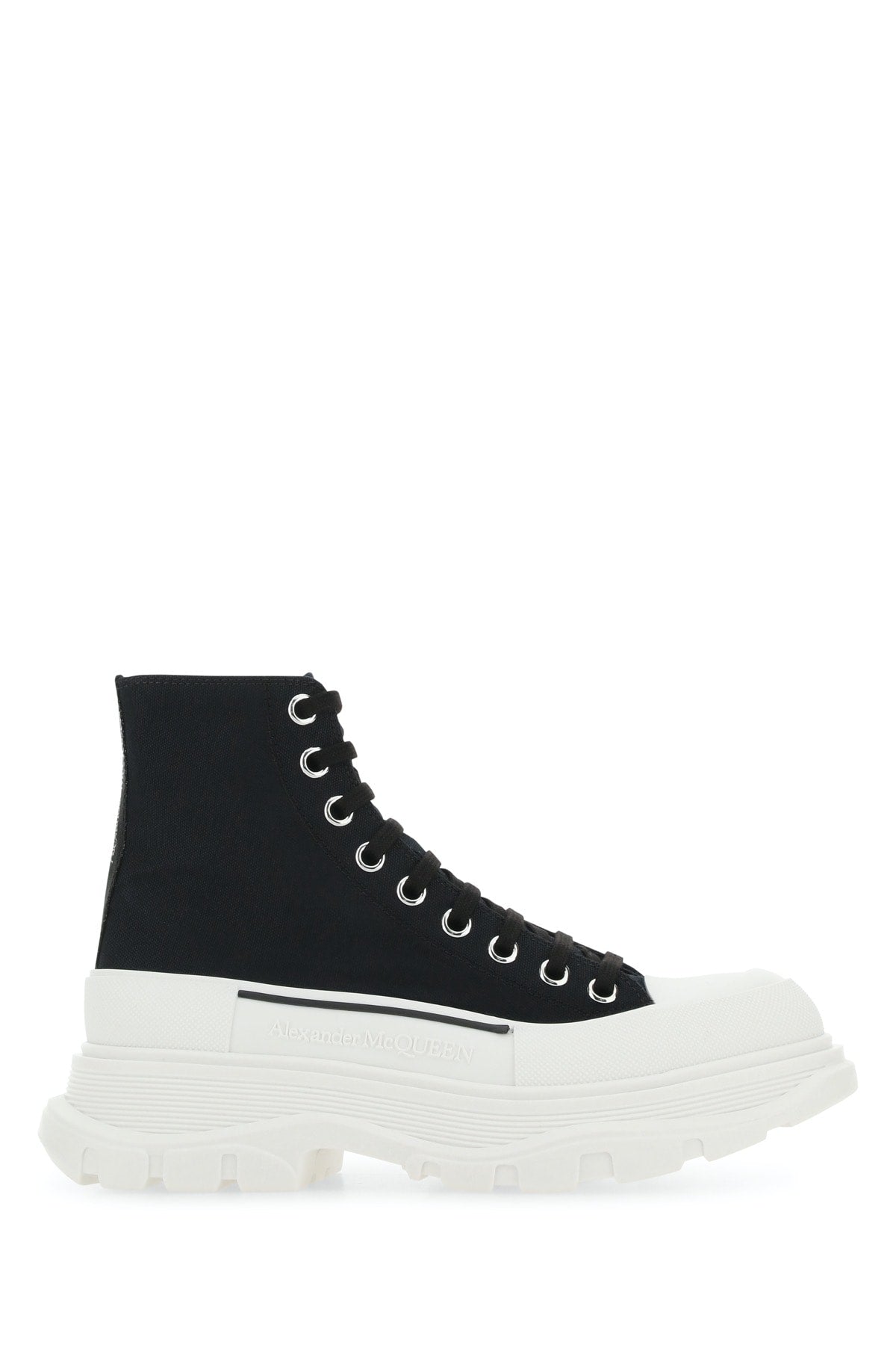 ALEXANDER MCQUEEN STIVALI For Women Exterior: 100% Cotton Interior: 100% Leather Sole: Rubber