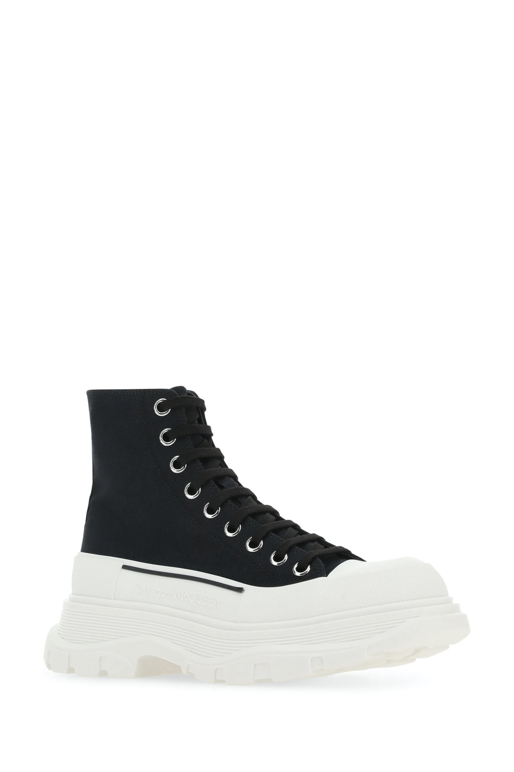 ALEXANDER MCQUEEN STIVALI For Women Exterior: 100% Cotton Interior: 100% Leather Sole: Rubber