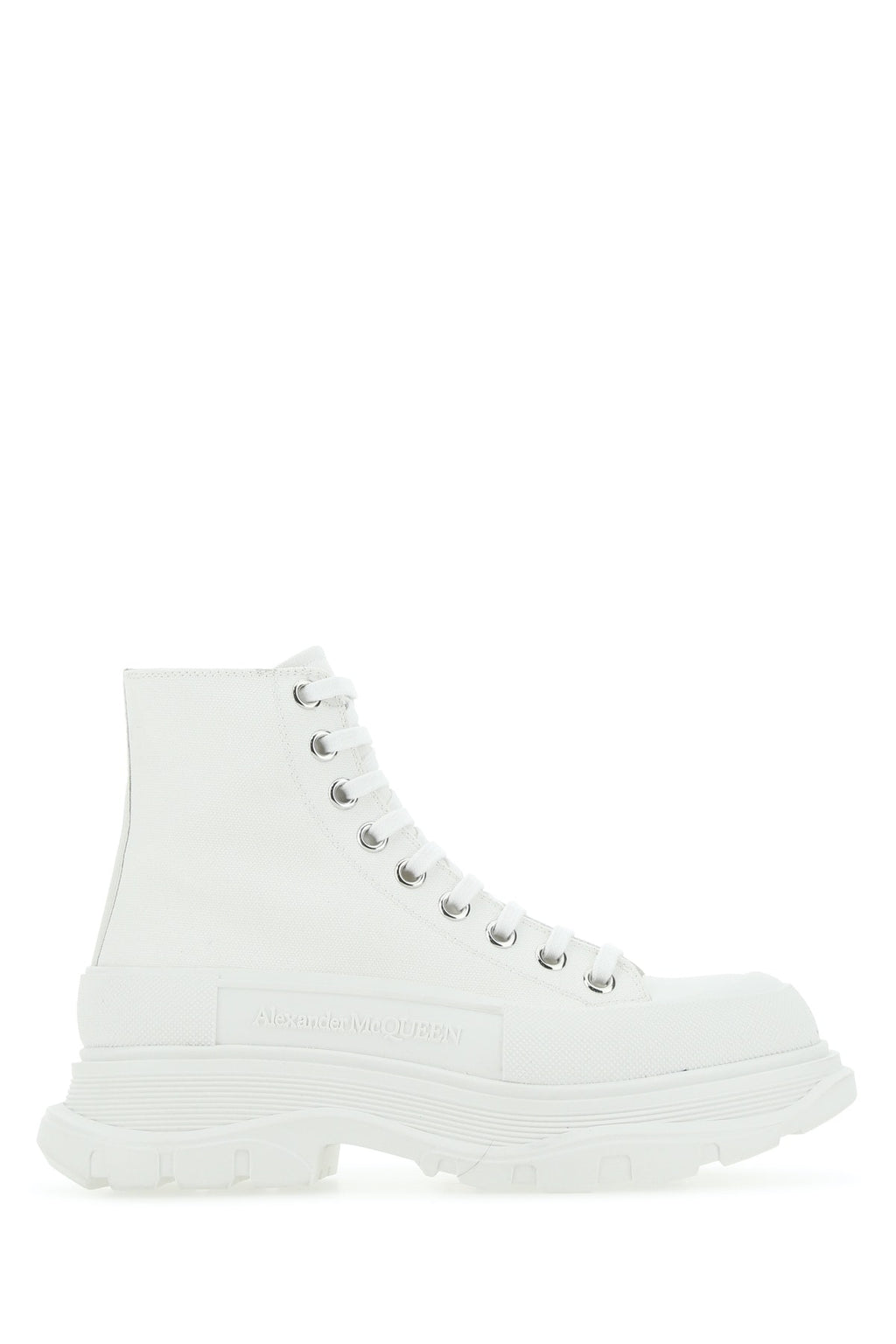 ALEXANDER MCQUEEN STIVALI For Women Exterior: 100% Cotton Interior: 100% Leather Sole: Rubber