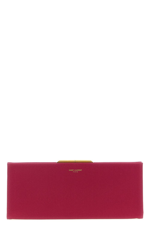 SAINT LAURENT 'Midnight piccola' clutch For Women 67% viscose, 33% silk