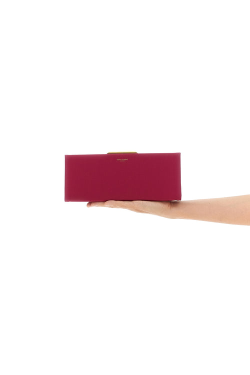 SAINT LAURENT 'Midnight piccola' clutch For Women 67% viscose, 33% silk
