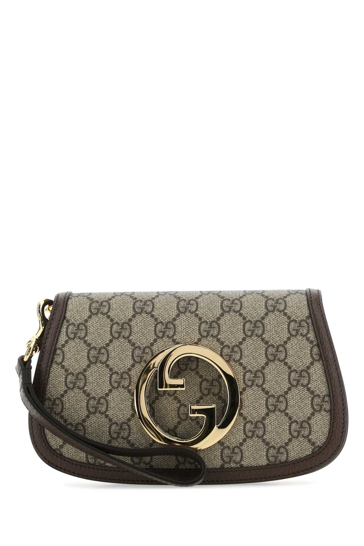 GUCCI CLUTCH For Men Exterior: 100% Fabric 100% Leather Lining: 100% Fabric Finishing: Golden metal