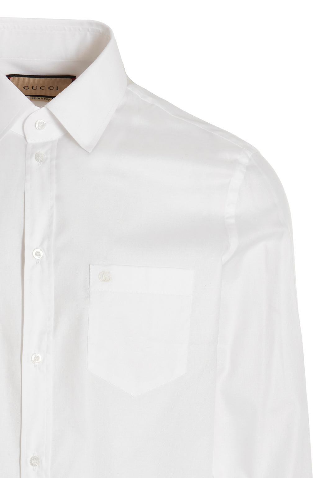GUCCI Embroidered logo shirt For Men 100% cotton