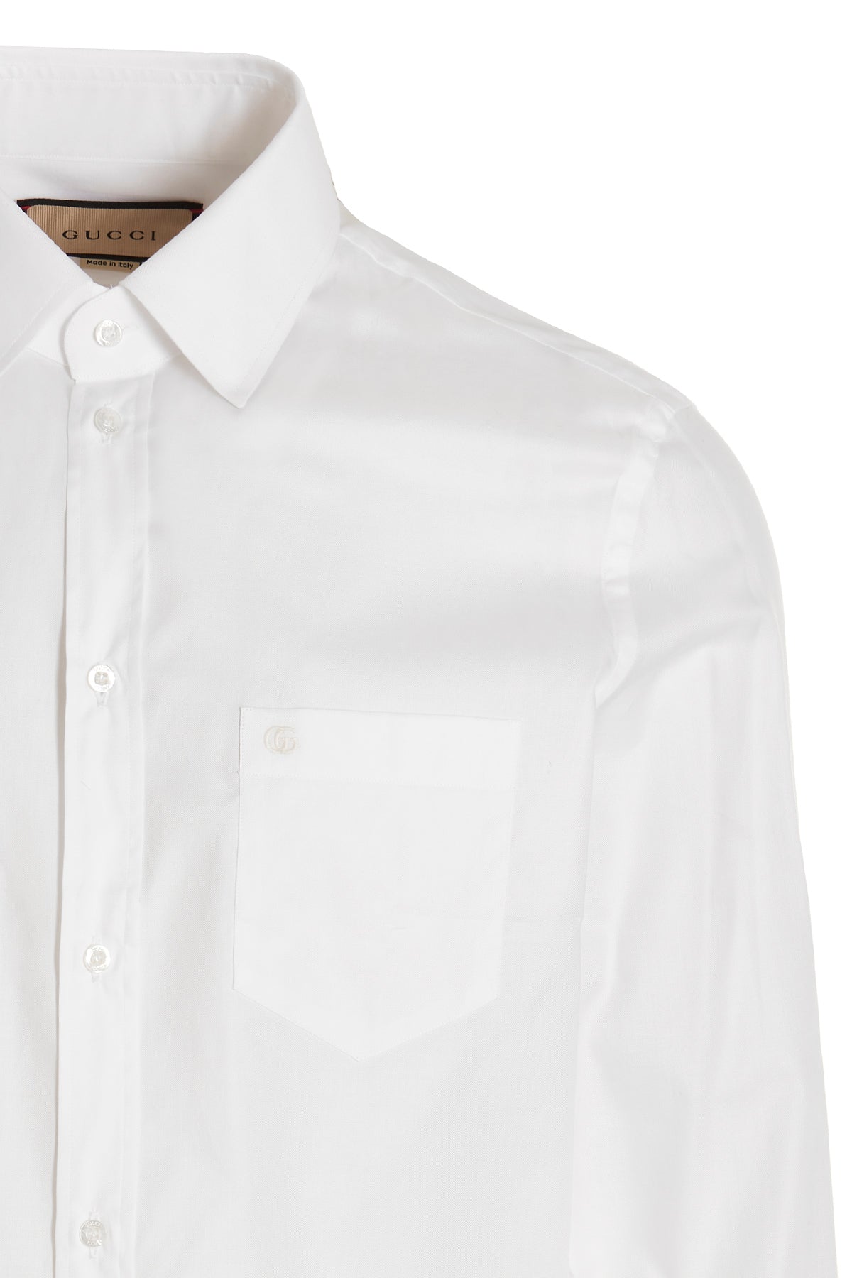 GUCCI Embroidered logo shirt For Men 100% cotton