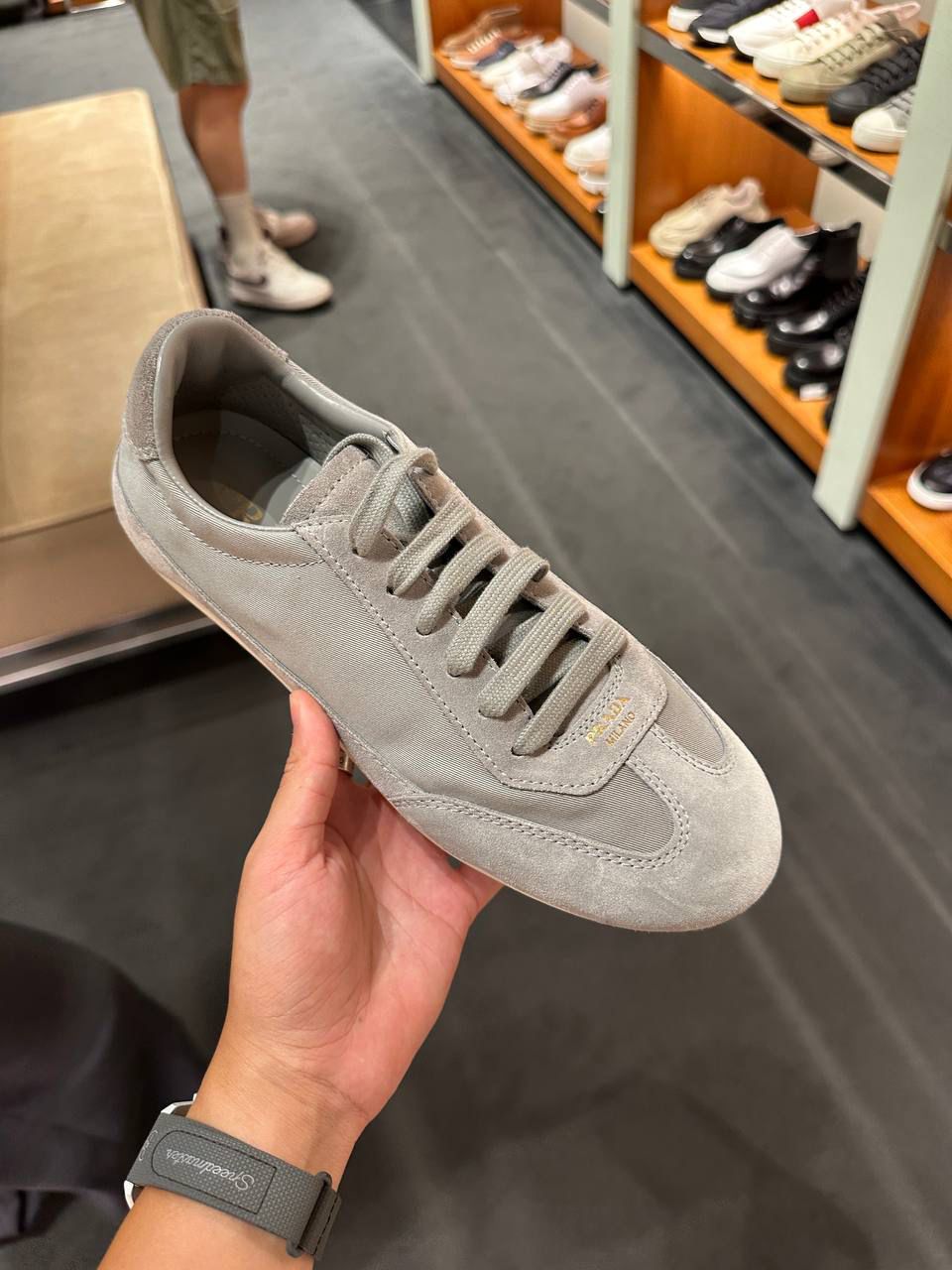 Suede and Re-Nylon Sneakers