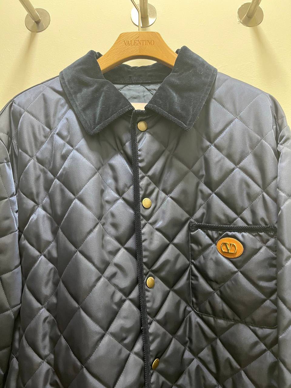 Quilted Nylon Jacket with VLogo Signature